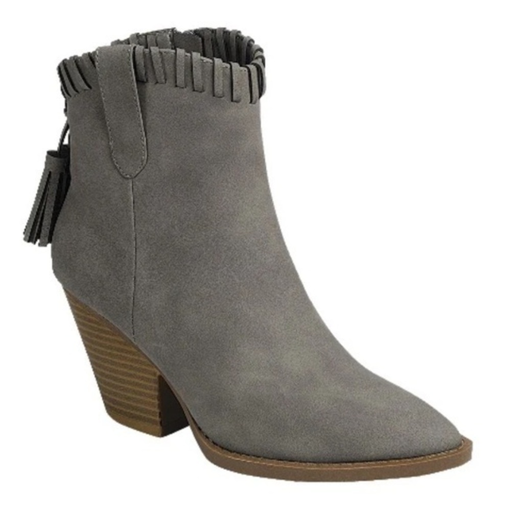 Forever Gray Women Western Ankle Booties